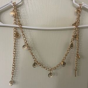 Gold Chain Belt with Charms